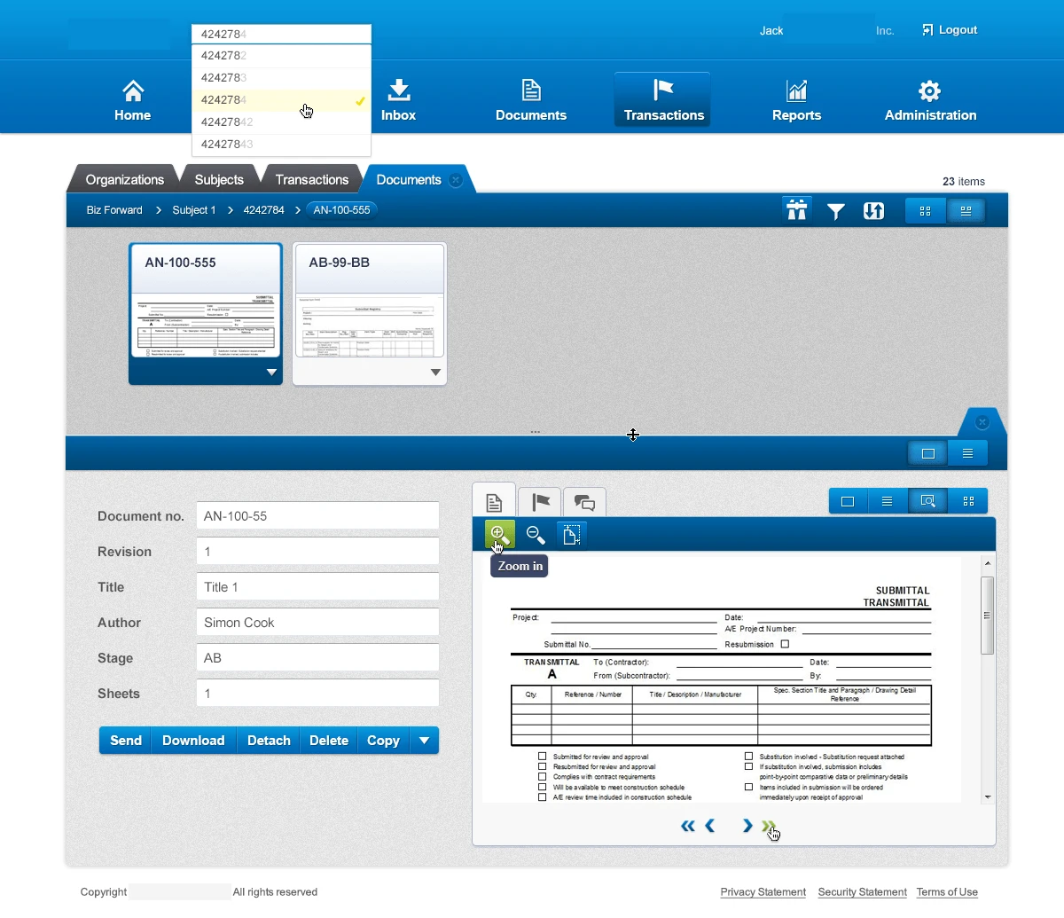 A Cloud-Based Document Exchange System